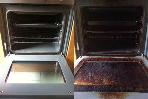 Oven being cleaned by Ultra Clean Ovens, Cheshire
