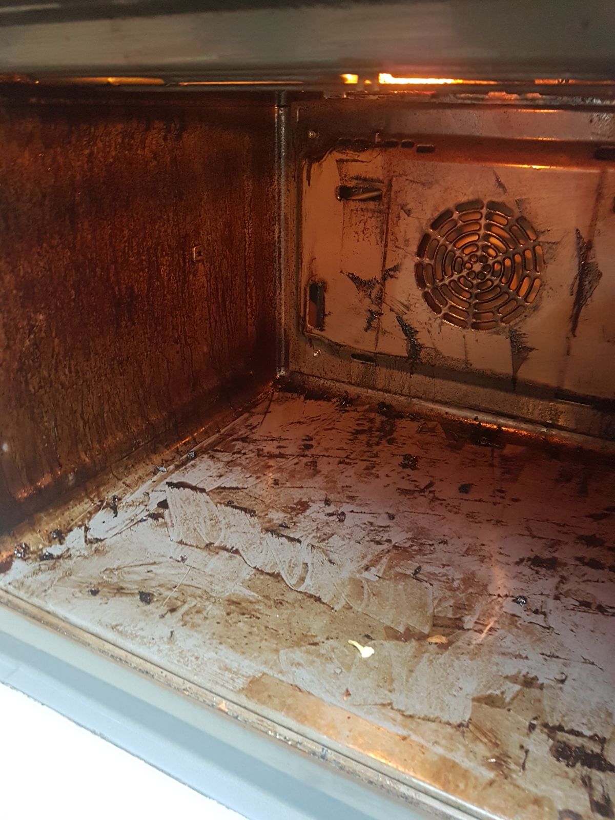 Oven before cleaning