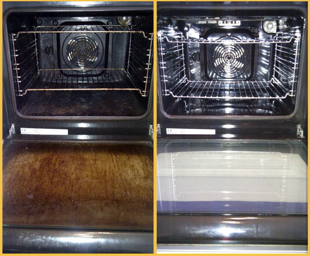 oven before and after professional clean by Ultra Clean Ovens